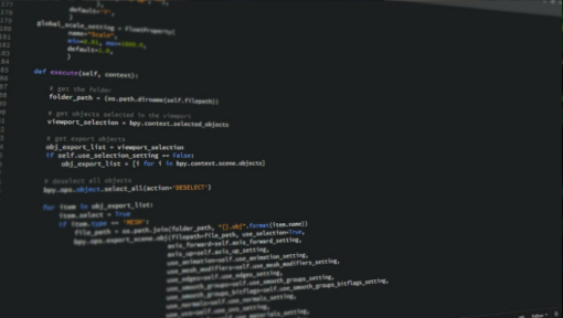 software code on computer screen